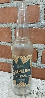 Vintage Sparkling Hair Conditioner Bottle Kansas City Mo Barber Shop • $50