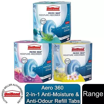 Unibond AERO 360° Moisture And Odour Absorber Refill Tab Twin Pack • £11.99