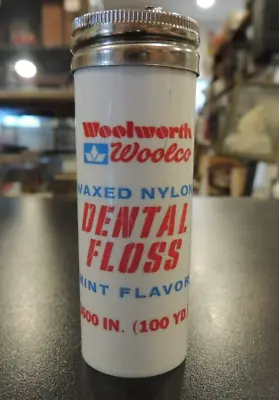 Woolworth Woolco Vintage Dental Floss Lermer Garwood NJ Container Mint Flavor • $7.97