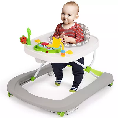 Baby Walker Folding Wheel With Music First Step Ride On Walk Along Activity Toy • £59.99