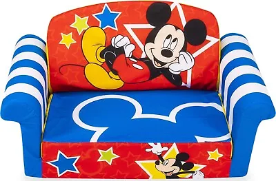 Flip-Open Sofa Children's 2-in-1 Foam Compressed Kids Sofa Mickey Mouse • $123.19