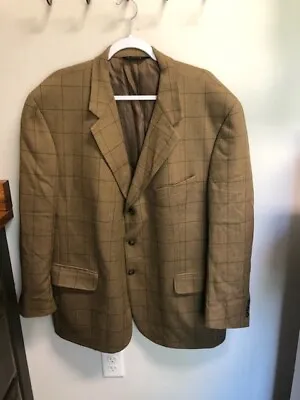 $30 • Buy Vintage Burberry's Lord & Taylor Men's  Jacket Sport Coat Blazer 100% Wool  L-XL