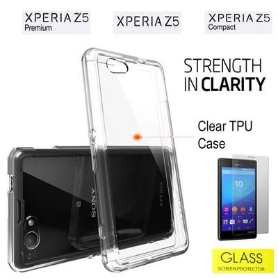 $7.99 • Buy Sony Xperia Z5 Z5 Premium Z5 Compact Cover Clear Protective TPU Case Xperia Z5