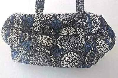 CANTERBURY COBALT VERA BRADLEY Large Duffle Bag Pattern Retired ZIP TOP   • $69.99