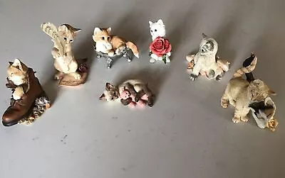 Collection Of 7 Country Artists Cat Figurines • £8.50