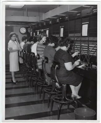 1940s US Army Civilian Hello Girls Phone Operators Switchboard Original Photo #3 • $14.99