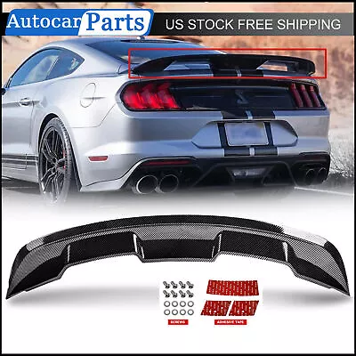 For 2015-24 Ford Mustang GT500 GT350 Rear Trunk Spoiler Wing Carbon Fiber Style • $79.99