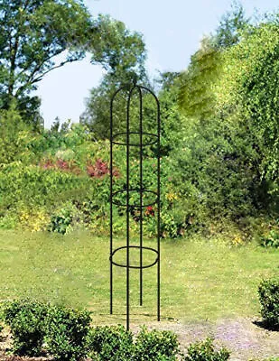 New Garden Arch Obelisk Metal Trellis Climber Plant Support Climbing Roses Way • £12.99