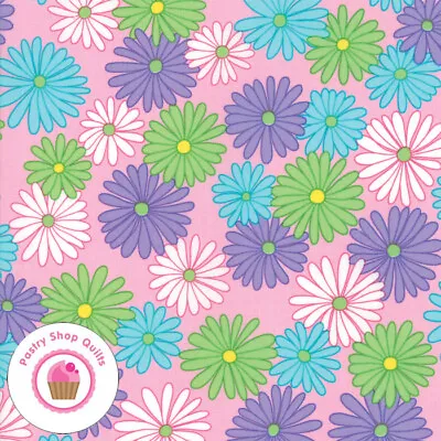 Moda FIDDLE DEE DEE 22380 14 Pink Blue Floral ME & MY SISTER Quilt Fabric • $5.95