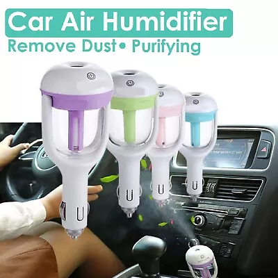 Mini Car Air Humidifier Essential Oil Diffuser Ultrasonic Aroma Mist Purifier • $21.99