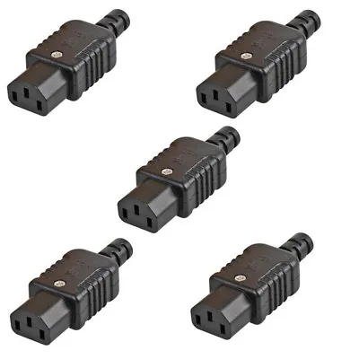 5 X Rewireable Heavy Duty IEC C14 Socket Connector Mains Power Plug Female • £9.99