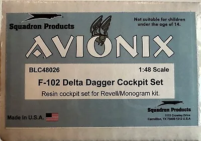 Avionix 48026 F-102 Delta Dagger Cockpit Set 1:48 Resin Cockpit For Revell Kit • $24
