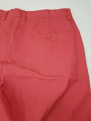 J. Crew Men's 34 W Shorts Flat Front Raspberry Red Chino Cotton Shorts • $11.24