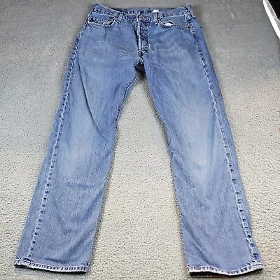 Vintage Levis 501 XX Mens 34x34 Jeans Button Fly Medium Wash Denim Straight Leg  • $23.99