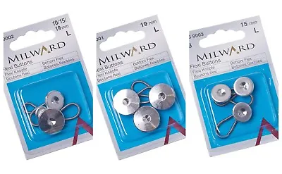 £3.75 • Buy Milward Flexi Button Extenders Adjusters Collar Waist Expanders Shirts Trousers