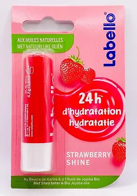 Labello 24H Hydration Lip Balm Strawberry Lip Shine 4.8g • $21.84