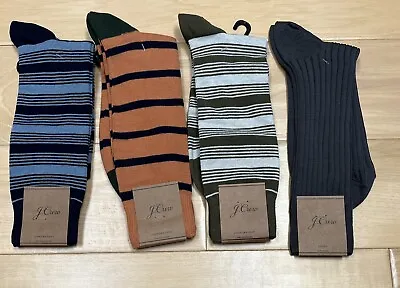 Lot Of 4 Pairs | New! J Crew Dress Socks | One Size • $25.99