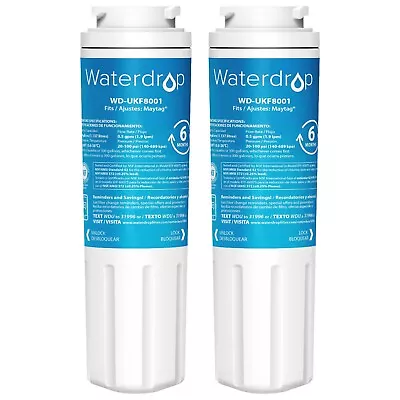 Waterdrop UKF8001 Refrigerator Water Filter Replacement For Maytag UKF8001 (2) • $21.99