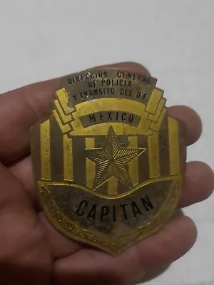 VTG OBSOLETE MEXICAN POLICE BADGE ID POLICIA De Tránsito CAPITAN 2.75  • $49.99