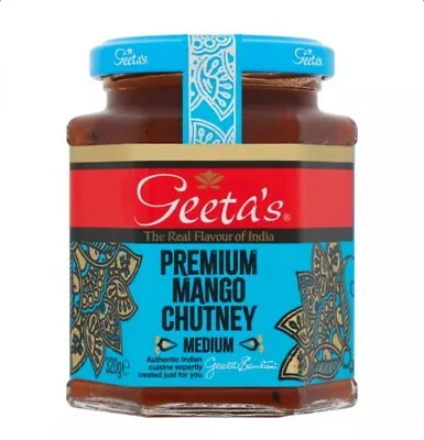 2 X Geeta's Premium Mango Chutney Medium 320G • £11.50