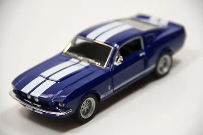 New Kinsmart 5  1967 Shelby GT-500 Ford Mustang Diecast Model Toy Car 1:38 Blue • $8.19