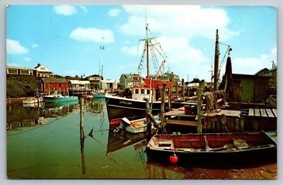 Quaint Menemsha Harbor Postcard - Martha's Vineyard - Massachusetts - 1978 • $8