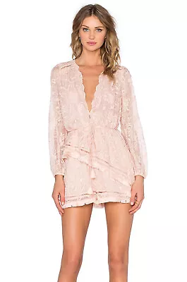 ::: ZIMMERMANN ::: Henna Floating Fringe Embroidered Playsuit Sz 1 / 8 - 10 • $85