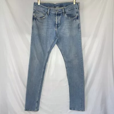 Men's H&M &Denim Skinny Jeans Size 34 X 34 Light Wash Stretch Denim • $9.99