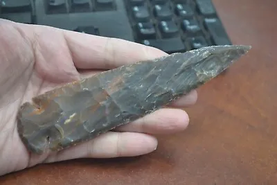 Agate Stone Spearhead Arrowhead Point Medieval 6  - 6 1/2  #t-2090n • $15