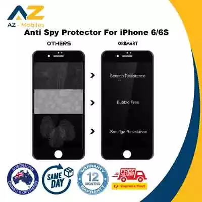 Anti Spy Screen Protector Compatible With IPhone 6 6S - Brand New - AU SELLER • $6