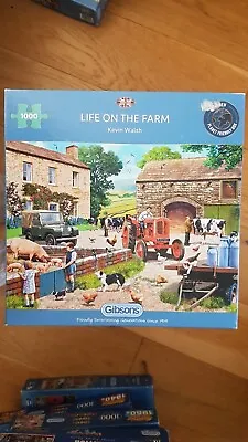 Gibson's 1000 Pc Jigsaw Puzzle  Life On The Farm • £6