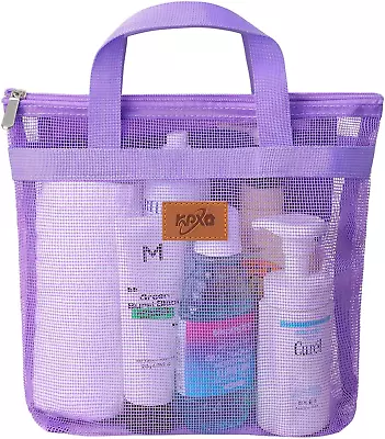 Shower Caddy Mesh Tote Bag Mesh Shower Bag Quick Dry Toiletry Bath Bag Hangin • $11.88