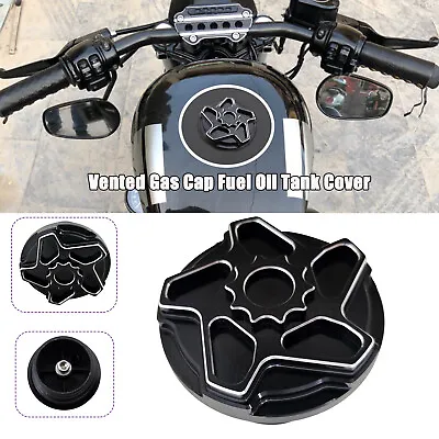 $16.98 • Buy Vented Fuel Tank Gas Cover For Harley Dyna Super/Wide Glide Street Bob Low Rider
