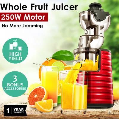 Cold Press Whole Fruit Slow Juicer Wide Mouth Vegetable Processor • $124.80