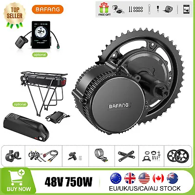 BAFANG BBS02B 48V 750W 100mm Mid Drive Motor DIY Ebike Conversion Kit 17.5 20Ah • $481.77