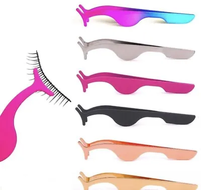 Eyelash Tweezer False Eyelashes Fake Lashes Applicator  Tool Black 6 Colours UK • £2.79