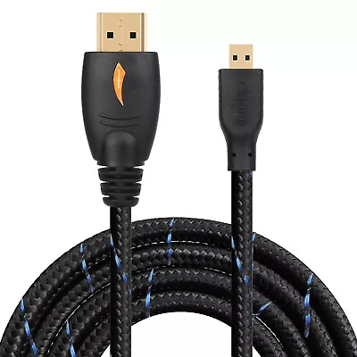 $15.19 • Buy Micro HDMI To HDMI Cable For Raspberry Pi 4 Sony A6300 Camera Nikon Lenovo Yoga