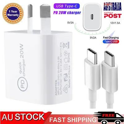$5.99 • Buy PD 20W Adapter Fast Charger USB Type C Cable For IPad Pro 11 12.9 Air 4 5 Mini 6