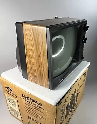 Vintage Magnavox Portable TV  B&W 12” Woodgrain Television BG3743 • $95
