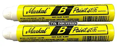 Two Markal B White Tire Chalk Paint Stick Crayon Surface Markers Graffiti Art • $7.88