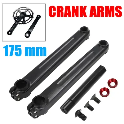 For BMX Bike 3-Piece Cranks 175 Mm Chrome Old School Crankarm Crank Arms Kit • $81.99