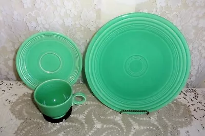 Homer Laughlin FIESTA 1950's Colors Vintage Green 3 Piece Place Setting • $44.99