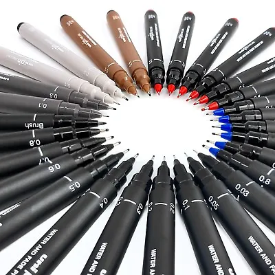 £16.99 • Buy 12 X Uni Ball Pin Drawing Pen Fineliner Ultra Fine Line Marker - In 5 Colours