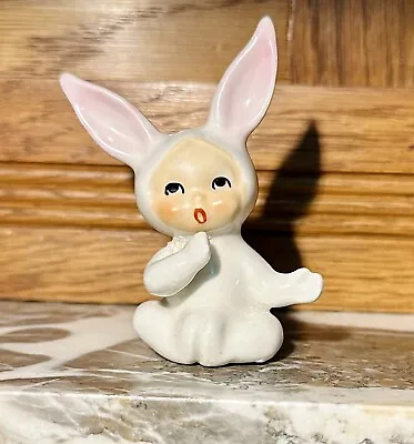 Vintage Lefton Kitsch Sugar Bunny Figurine • $30