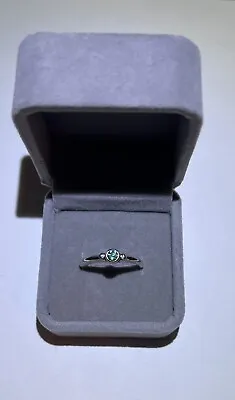 Sterling Silver Tsavorite Ring - Size 9.5 • $111.13