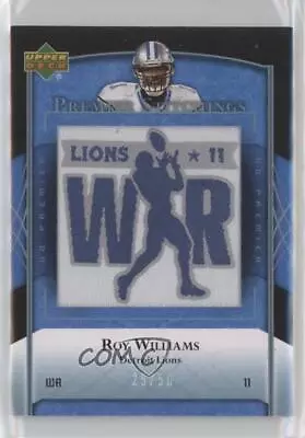 2007 UD Premier Stitchings Alternate Logos Platinum /50 Roy Williams #PS-72 • $8.02