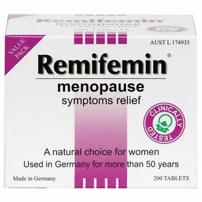 REMIFEMIN MENOPAUSE SYMPTOM RELIEF 200 TABLETS - OzHealthExperts • $44.94