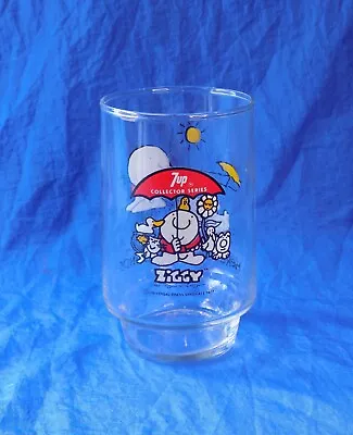 ZIGGY 7UP Collector Series Beverage Glass 'Here's To Good Friends' Vintage 1977  • $7.98