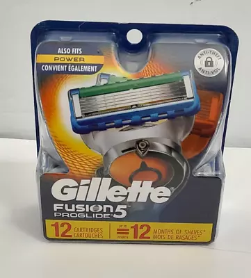 Gillette Fusion5 ProGlide Mens Razor Blades 12 Cartridge Pack Sealed • $27.99