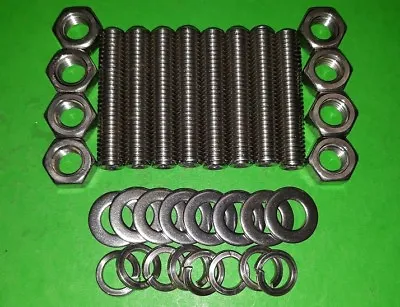 8 Air Cooled VW Exhaust Studs And Plain Nuts STAINLESS Easy Fit Beetle Ghia Golf • $12.82